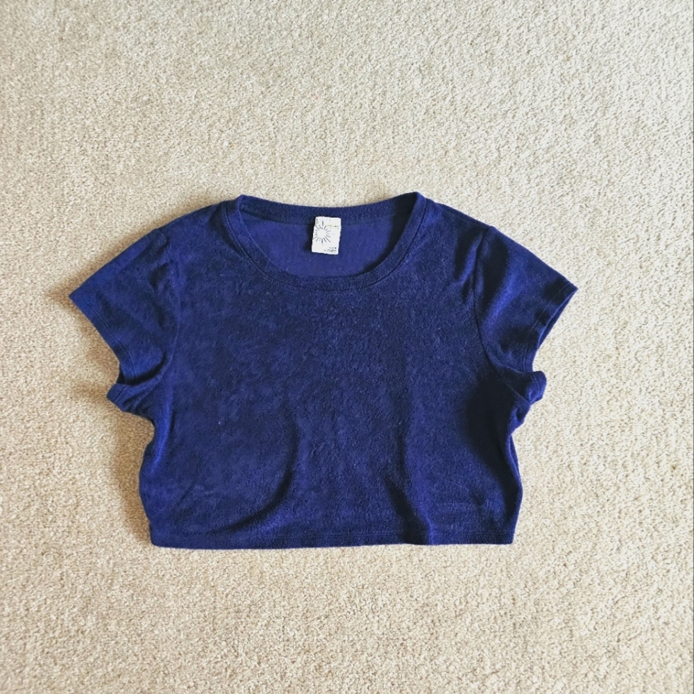 Offline Aerie Soft Terry Cloth Cropped T-Shirt